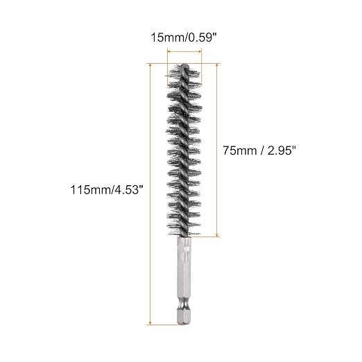 HARFINGTON 5Pcs Bore Brush Stainless Steel 15mm Dia Cleaning Twisted Wire Brush - Image 2