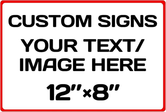 Aluminum Weatherproof Metal Sign Multiple Sizes Custom Personalized Text And by Repaly