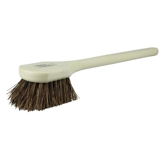 Weiler 79107 20" Utility Scrub Brush, Palmyra Fill, Long Handle, Foam Block by WeilerAbrasives