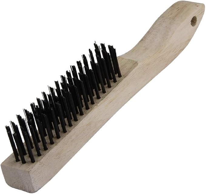 Warner 10" 4x16 Row, Wood Handle Wire Brush by WarnerManufacturingCo