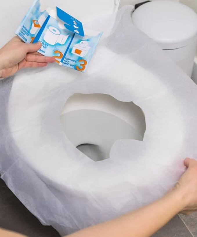 The Restroom Kit Great for travel Portable Disposable Oversized Toilet Seat - Image 8