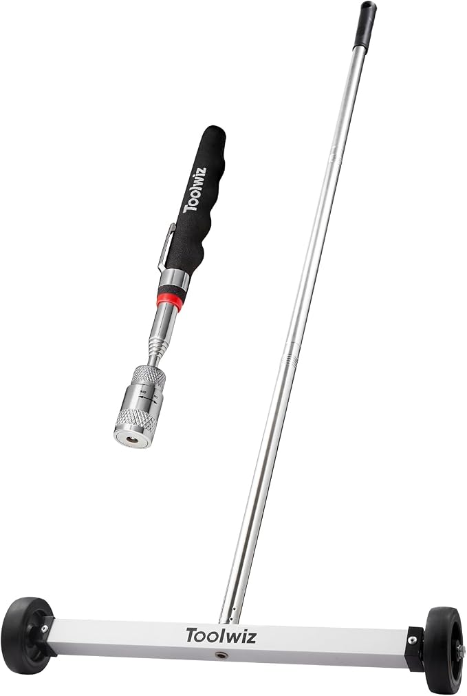 Toolwiz 17" Rolling Magnetic Sweeper 10lbs, by Toolwiz%C2%AEHandTools