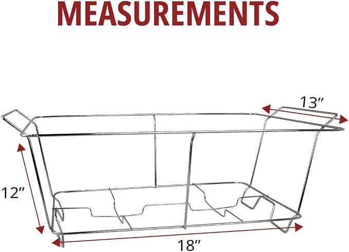 COMFICOVE 6 Pack Chafing Wire Rack Buffet Stand Chrome Frame - Image 4