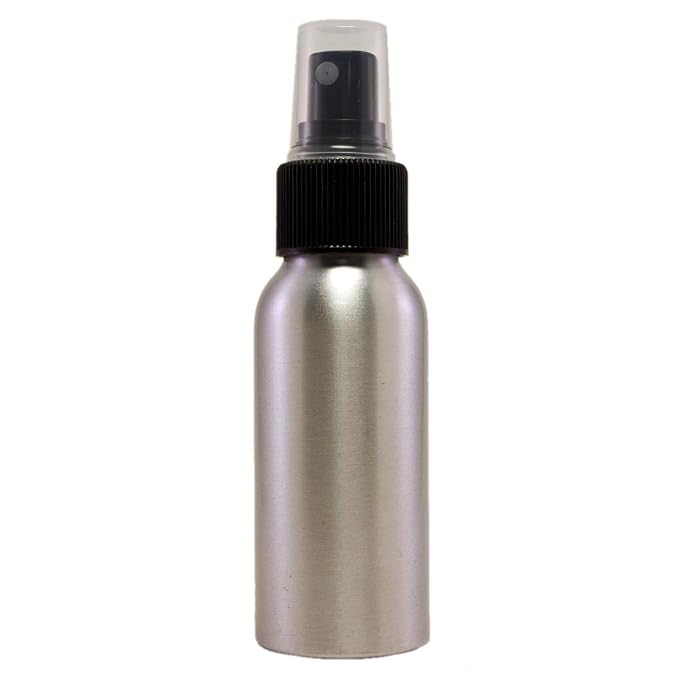 2 fl oz Aluminum Bottle with Black Spray Cap by Greenals