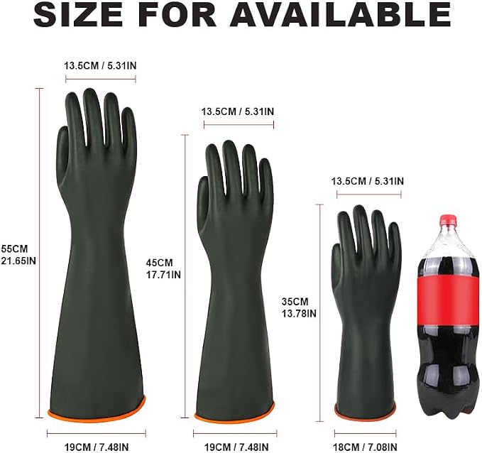 Heavy Latex Chemical Resistant Gloves - Image 2