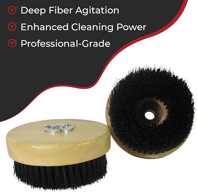 HI-TECH 5” Wood Block Brush – Carpet & Upholstery Shampoo Tool - Image 4