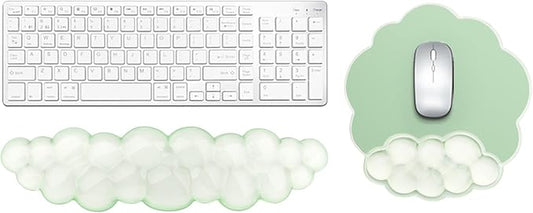 Gel Cloud Keyboard and Mouse Wrist Rest, Cute Wrist Support and Arm Support Rest by KEPUTAIER