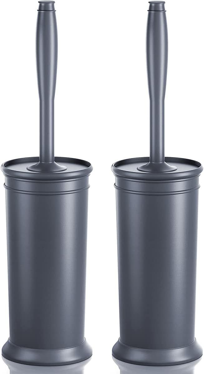 Toilet Brush and Holder 2 Pack, Toilet Bowl Brush by UPTRONIC