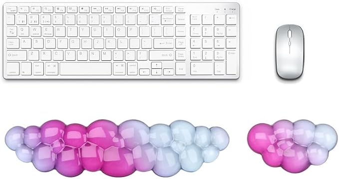 YOWKA Ergonomic Wrist Rest Set for Keyboard and Mouse, Cooling Gel Support by Unknown