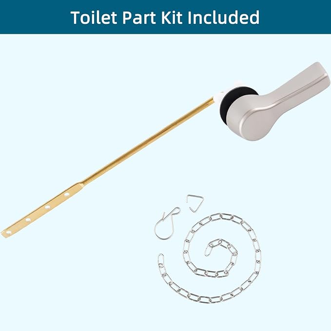 Hygie Rinse Metal Toilet Handle Lever Flush Replacement, Universal Front Mount - Image 5