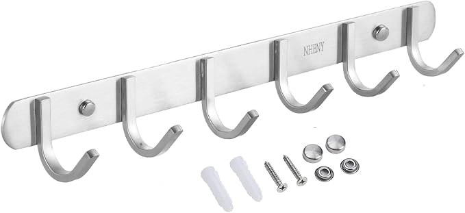 Coat Hook Wall Mount Towel Rack - Image 3
