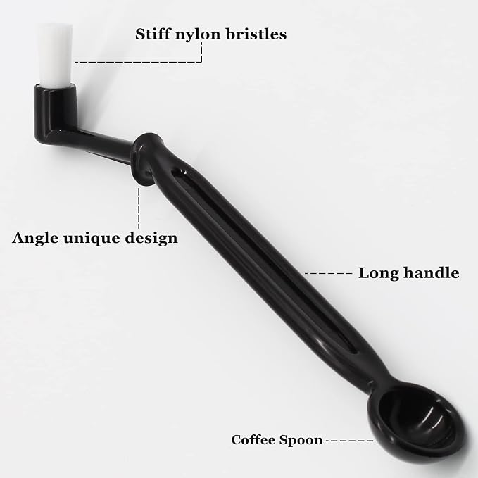 Coffee Grinder Cleaning Brush, Espresso Machine Brush Kit Wood Handle & Natural - Image 4