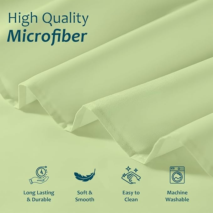 Shreem Linen Ruffled Bed Skirt with Split Corners, Gathered Style, 100% Microfiber, 28-Inch Drop, Dust Ruffle Bedskirt with Platform, Full-XXL, Sage