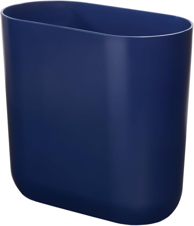 iDesign Small Oval Plastic Bathroom Trash Can by iDesign
