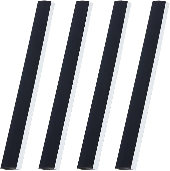 CRASPIRE 4Pcs Dustpan Rubber Edge Strips Adhesive Replacement Lip Black Broom by CRASPIRE