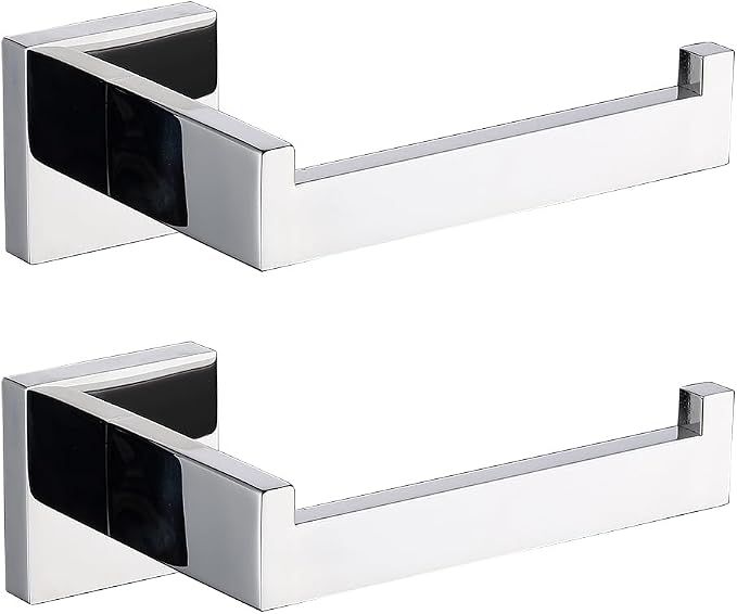TASTOS Polished Chrome Toilet Paper Holder SUS304 Stainless Steel, Modern by TASTOS