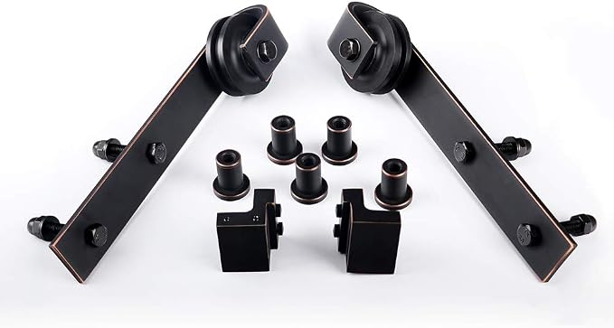 ORB Oil Rubbed Bronze Sliding Barn Door Hardware Kit by KINMADE