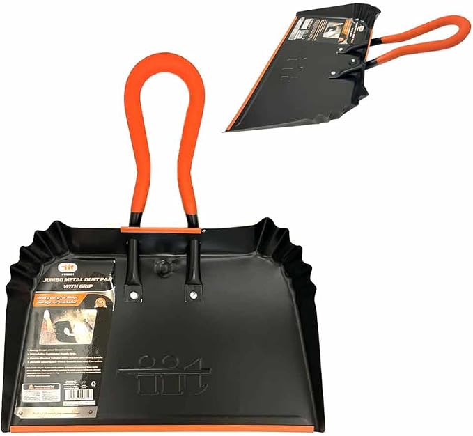 Jumbo Metal Dust Pan with Grip Dustpan Cleaning Supplies Does Not Chip or Bend - Image 4