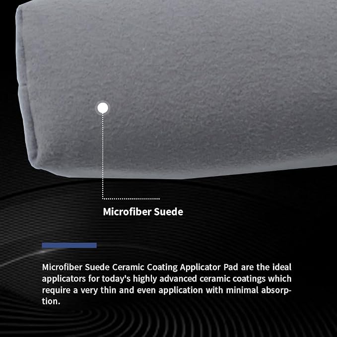 Microfiber Applicator Pad, Car Detailing Suede Sponge Applicator, Ceramic Spray - Image 3