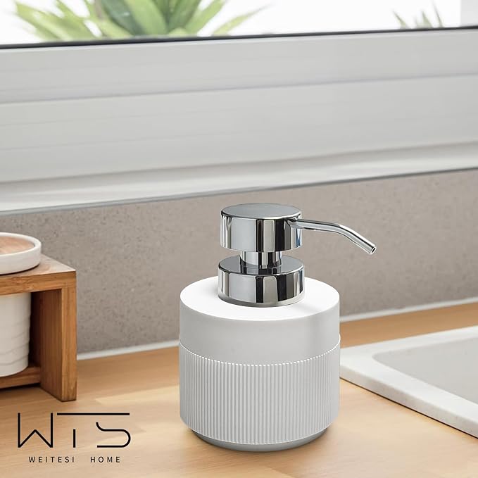 Resin Soap Dispenser for Bathroom, Hand Lotion Liquid Dispenser Easy-to-Press - Image 6