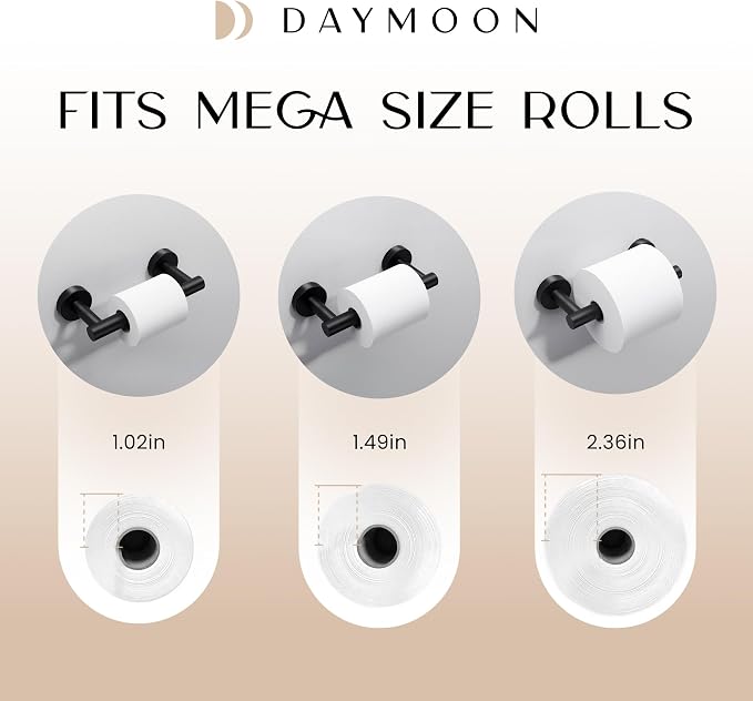 Day Moon™ Matte Black Toilet Paper Holder - Image 6