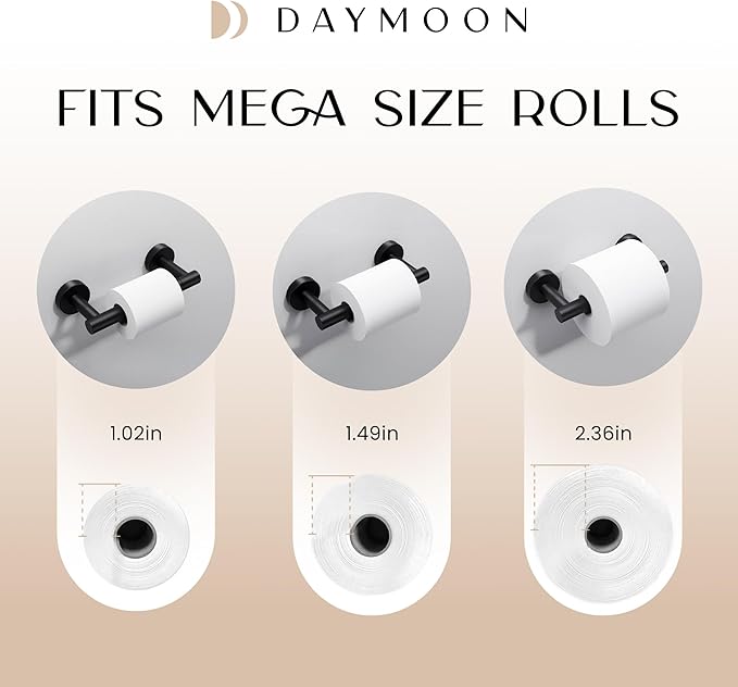 Day Moon™ Matte Black Toilet Paper Holder - Image 6