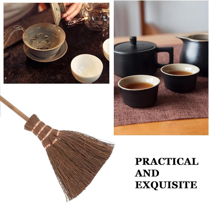 ABOOFAN Mini Tea Tray Brush 11 Inch Soft Bristle Hand Broom - Image 4