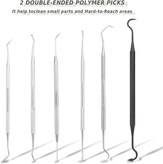 Gun Cleaning Brushes Picks Kit Set Brass Copper Steel Nylon Stainless Steel - Image 3