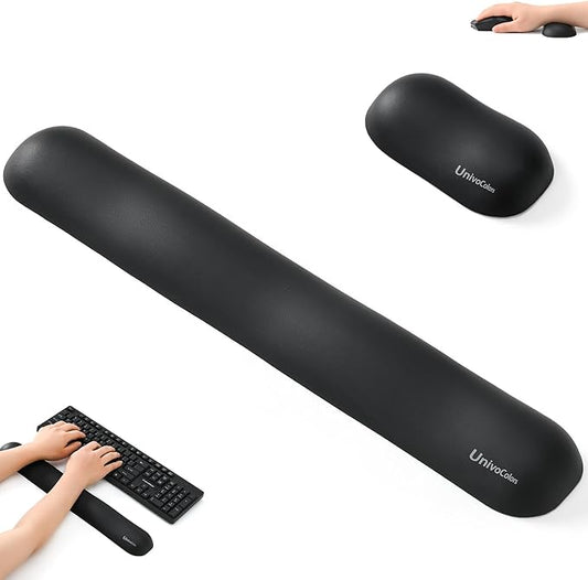 UnivoColors Design-Wave Set of Wrist Rest, Artificial Sheepskin+Memory by UnivoColors