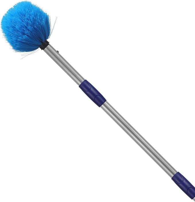Cobweb Duster with Pole, 6ft Stainless Steel Pole Cobweb Brush with by TALITARE