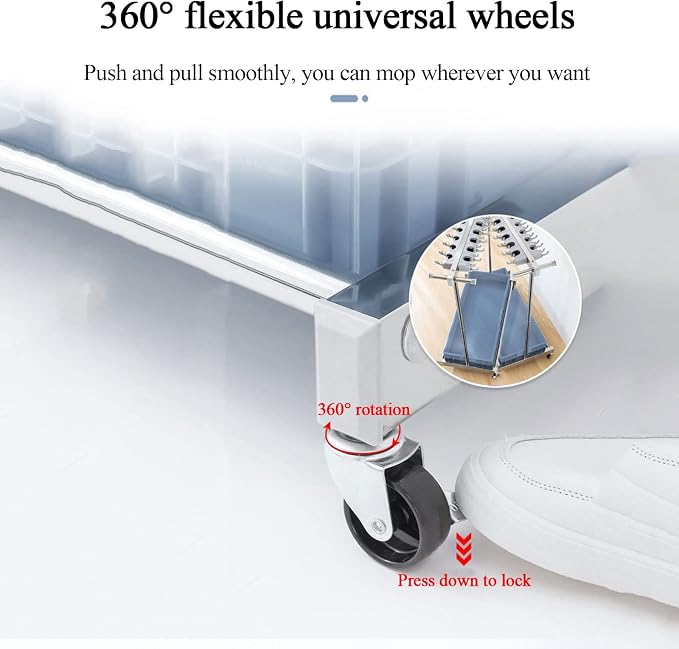 Movable Mop Broom Holder Put Wet Mops Floor Standing Cleaning Tool Rack - Image 3