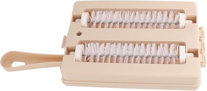 Handheld Carpet Sweeper, Double Roller Short Handle Dust Cleansing Brush Manual - Image 9