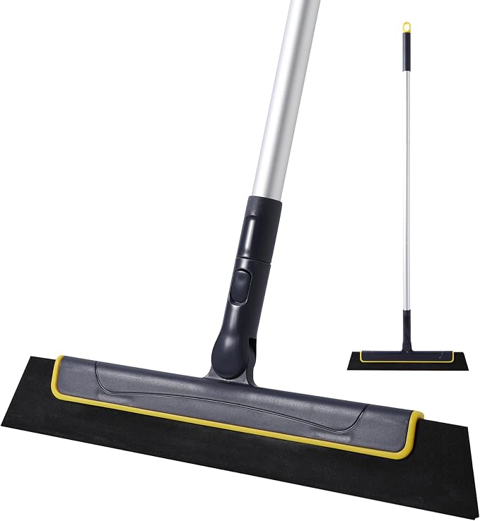 Yocada Floor Squeegee Broom EVA Foam Blade Aluminum Pole by Yocada