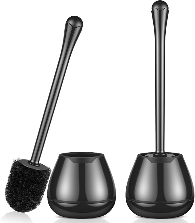 Toilet Brush and Holder, 2 Pack Toilet Bowl Brush by alpsnow