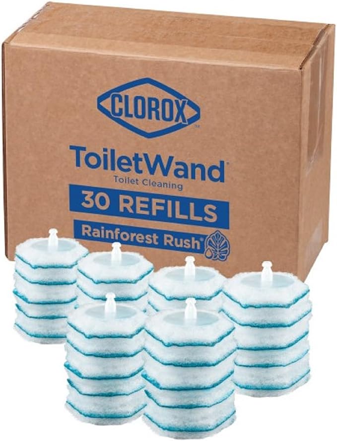 Clorox ToiletWand Toilet Cleaner Refills, Toilet brush, Rainforest Rush by Clorox