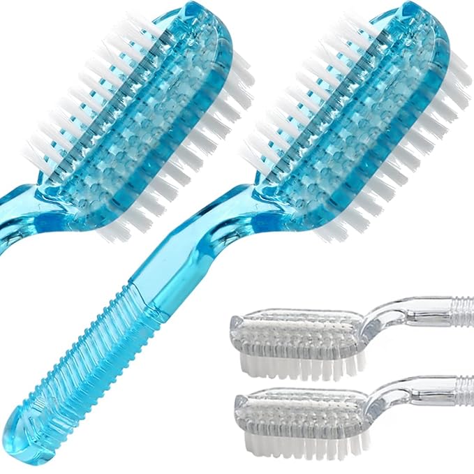 Handle Grip Fingernail Brush Two Sided Nail Brush Foot Scrub Brush Soft Stiff by Xjinmin