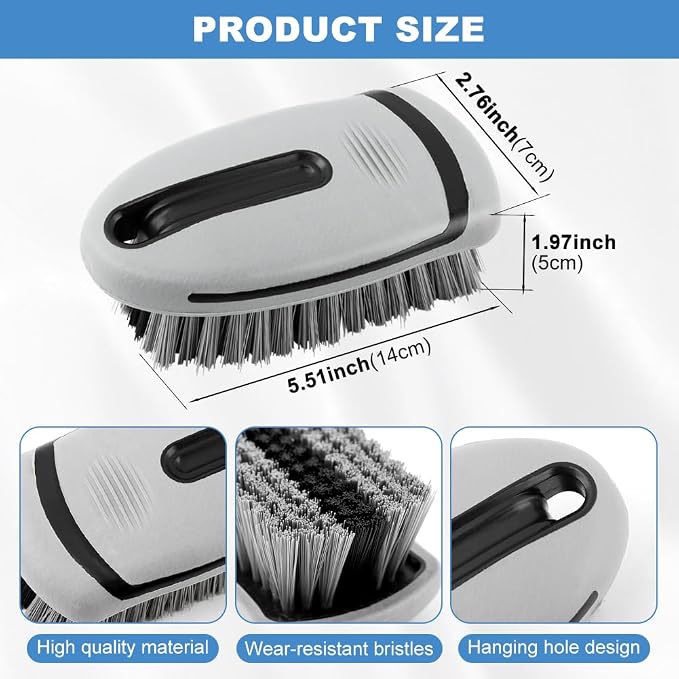 Carpet Brush, Scrub Brush Carpet Scrubber Stiff Bristle Detailing Scrub Brushes - Image 4