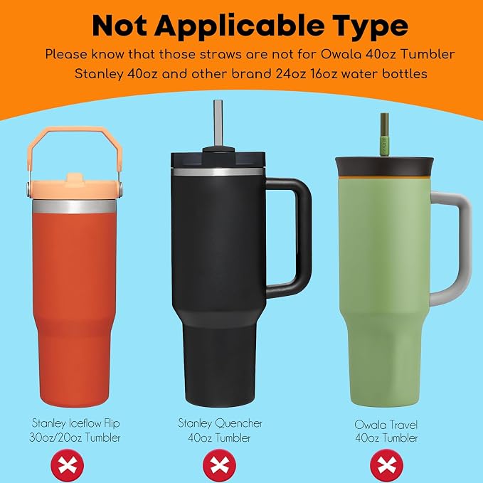 ALINK Black Replacement Straws for Stanley 30 oz Tumbler, DISHWASHER SAFE - Image 4