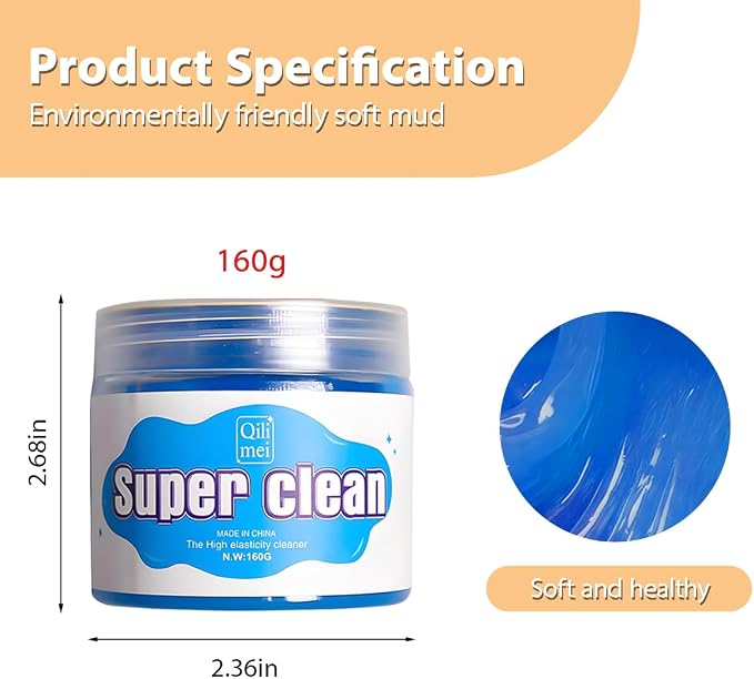 Car Cleaning Gel, Reusable Vehicle Air Vent Crevice Detailing Putty, Automotive - Image 2