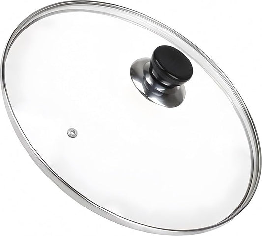 10 Inch Pan Lid, 10 Inch Frying Pan Lids, Tempered Glass Cast Iron Lid by Eptcp