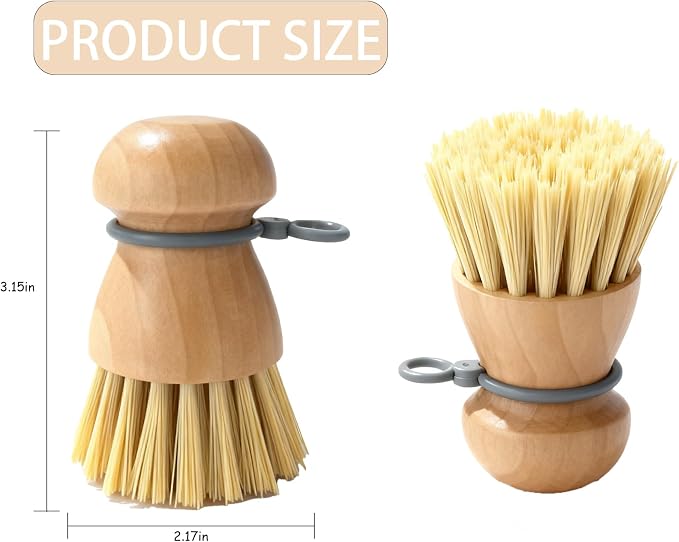 Dish Brush for Everyday Use, Dish Scrub Brush, Wooden Dish Brush, Dish Brush - Image 7