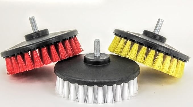 3pc Carpet Mat 5" Round Brush w/Power Drill Attachment Car Care & Detailing Tool by Unknown