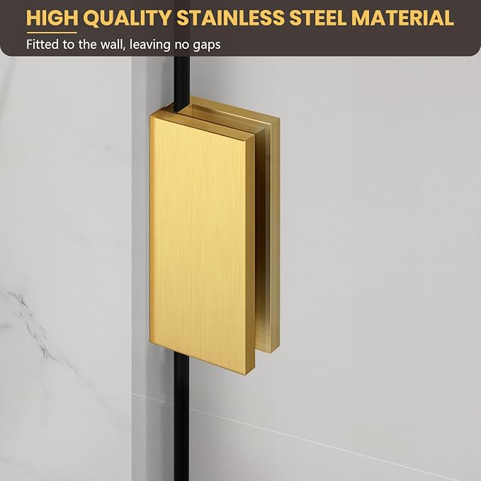 24" W x 78" H Frameless Shower Glass Panel, Single Fixed Shower Panel Screen - Image 4
