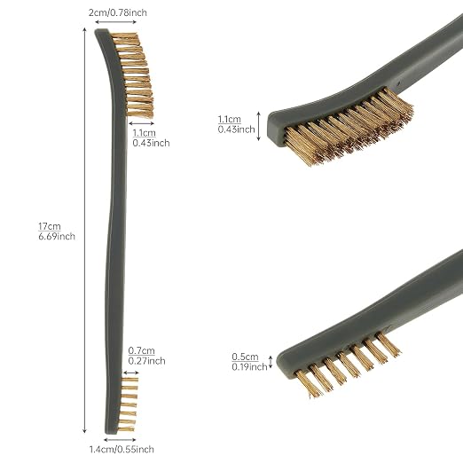 OriGlam Mini Wire Brush Set, Paint and Dirt Remover, Cleaning Welding Slag and - Image 5
