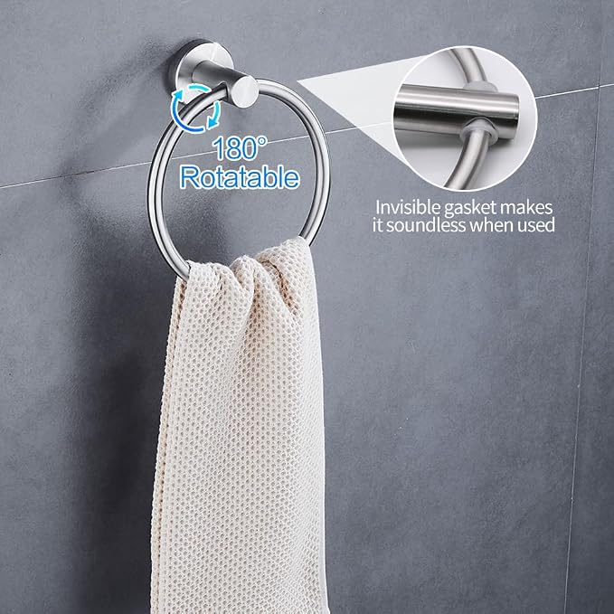 1pcs Toilet Paper Holder with Shelf, Brushed Nickel Stainless Steel Bathroom - Image 4