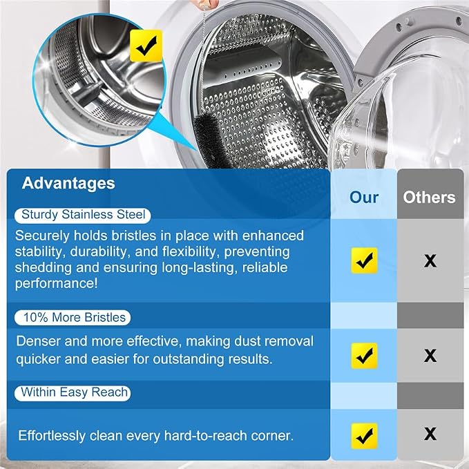Dryer Vent Cleaner Kit Clothes Dryer Lint Brush Vent Trap Cleaner Home - Image 5