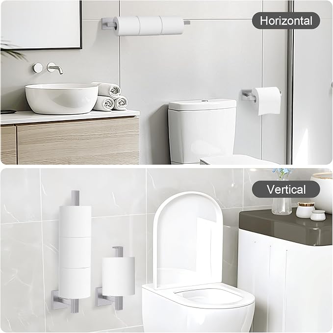 TQKAG 7-Pieces Brushed Nickel Bathroom Hardware Accessories Set 23.6" SUS304 - Image 7