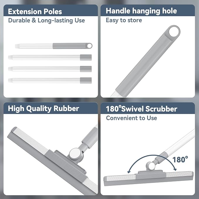 Floor Squeegee with 180° Rotating Head, Squeegee - Image 6