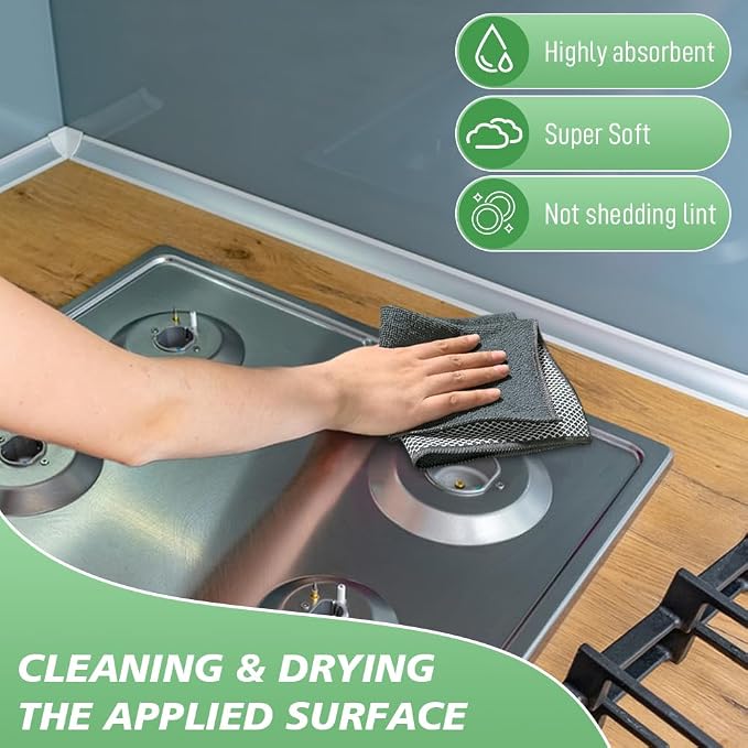 SINLAND Microfiber Dish Cloth Kitchen Washcloth Best Kitchen Cloths Cleaning - Image 4