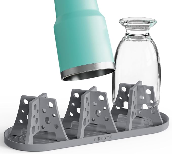 NiHome Silicone Water Bottle Drying Racks Set of 3 by NiHome
